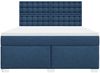 vidaXL Boxspringbett mit Matratze Blau 180x200 cm Stoff 3290587 Bild 4