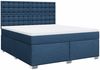 vidaXL Boxspringbett mit Matratze Blau 180x200 cm Stoff 3290587 Bild 2
