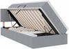 vidaXL Bett mit Stauraum und LED mit LED Hellgrau 90 x 200 cm Stoff 3371055 Bild 2