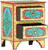 vidaXL Handbemalter Nachttisch 40×30×50 cm Mango Massivholz [286158] Bild 3