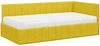 vidaXL Eckbettgestell mit Matratze mit Kopfteil 2 pcs Gelb Samt 3393864 Bild 4