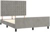 vidaXL Bettgestell mit Kopfteil Samt Hellgrau 140x200 cm, Härtegrad: H2 [3126001] Bild 4