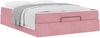 vidaXL Bettgestell mit Matratze 2 pcs Rosa Samt 3399575 Bild 3
