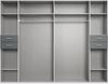Drehtürenschrank Kleiderschrank 273cm Passepartout Spiegel Weiß, Griffe schwarz Bild 2