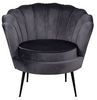 ebuy24 Relaxsessel Calais Sessel Velour dunkelgrau. (1-St) Bild 4