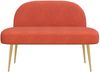 vidaXL Gepolsterte Bank mit Rückenlehne Rot orange 110 x 60 x 76 cm 42040784 Bild 3