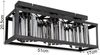 LED Deckenlampe mit Rauchglas Kristallen 3-flammig Metall Schwarz, Breite 51cm Bild 4