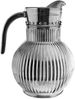 Ripple Karaffenset aus Glas – 1,8 Liter Karaffe mit 6 Gläsern Schwarz/Silber Bild 2