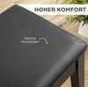 Klavierbank 75 x 35 x 49 cm – schwarz glänzend, mit Kunstlederbezug und Stauraum Bild 2