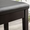 Klavierbank 75 x 35 x 49 cm – schwarz glänzend, mit Kunstlederbezug und Stauraum Bild 5