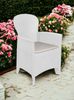 Dmora Outdoor-Stuhl Amilton, Gartensitz, Outdoor-Sessel mit Rattan-Effekt, 100 % Made in Italy, 59x57h85 cm, Weiß Bild 2