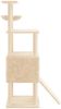 vidaXL Kratzbaum mit Sisal-Kratzsäulen Creme 153 cm 172115 Bild 5