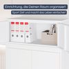 Schrankerweiterung Aktenschrank mit 2 Flügeltüren | Zusatzschrank für Büroschrank Extraschrank Stahl Mehrzweckschrank klein Werkstatt, 38x80x40cm Weiß Bild 3