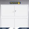 Schrankerweiterung Aktenschrank mit 2 Flügeltüren | Zusatzschrank für Büroschrank Extraschrank Stahl Mehrzweckschrank klein Werkstatt, 38x80x40cm Weiß Bild 4