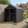 Relaxdays Mobile Fahrradgarage, für 2 Fahrräder, Stahl/Polyester Schwarz, 160 x 120 x 180 cm Bild 2