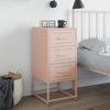 vidaXL Nachttisch Rosa 36x39x78 cm Stahl 846580 Bild 3