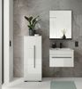 Waschbeckenunterschrank hängend mit Waschbecken Design-D in Hochglanz weiß 60 cm Bild 5