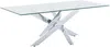 Vente-unique - COSIMA Couchtisch Glas TransparentSilberfarben - B 60 cm x H 45 cm x L 120 cm Bild 4