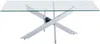 Vente-unique - COSIMA Couchtisch Glas TransparentSilberfarben - B 60 cm x H 45 cm x L 120 cm Bild 3