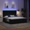 vidaXL Ottoman-Bett mit Matratzen & LEDs Schwarz 200x200 cm Samt 3314611 Bild 3