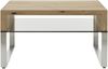 Couchtisch >HILARY< Glasablage, Eiche, Massivholz - 70x39x70cm (BxHxT) Bild 5