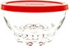 Pasabahce – Glasschalen mit rotem Deckel – 105 mm – 3er-Set Bild 2