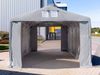 Lagerzelt 8x8 m Zelthalle Industriezelt mit 3m Seitenhöhe PVC Plane 850 N grau 100% wasserdicht Ganzjahreszelt mit Reißverschlusstor Bild 3