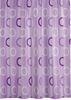 Ekershop Duschvorhang Textil " Lila mit Kreisen " Weiß / Flieder Kreise für Duschstange Breite 120 cm (inkl. Ringe), Höhe 200 cm, wasserabweisend, waschbar, bügelbar Bild 1