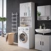 Waschmaschinenschrank Irma Weiß Hochglanz 64 x 190.5 cm Vicco Bild 4
