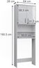 Waschmaschinenschrank Irma Weiß Hochglanz 64 x 190.5 cm Vicco Bild 3