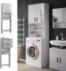 Waschmaschinenschrank Irma Weiß Hochglanz 64 x 190.5 cm Vicco Bild 2