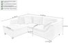 Massivart® Ecksofa Cord mit Bettfunktion / 250x190 cm / mit Bettkasten »LUNARO«, Nosagfederung · Schlaffunktion · Metallfüße · Kissen-Set Bild 4