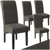 tectake Esszimmerstuhl Küchenstuhl, ergonomisch, massives Hartholz (Set, 4 St), Ergonomische Form für besten Sitzkomfort auch über längeren Zeitraum Bild 5