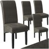 tectake Esszimmerstuhl Küchenstuhl, ergonomisch, massives Hartholz (Set, 4 St), Ergonomische Form für besten Sitzkomfort auch über längeren Zeitraum Bild 4