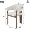 Flieks Polsterstuhl Gestell aus Metall in Holzoptik Walnussfarbe, Bezug aus Leinenstoff (Set, 4 St), 2er Set Esszimmerstühle Armlehnstühle Wohnzimmerstuhl Beige Bild 3