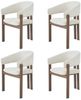Flieks Polsterstuhl Gestell aus Metall in Holzoptik Walnussfarbe, Bezug aus Leinenstoff (Set, 4 St), 2er Set Esszimmerstühle Armlehnstühle Wohnzimmerstuhl Beige Bild 2