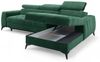 Ecksofa Schlafsofa Sofa AGNESA XS Stoff Salvador Dunkelgrün Ottomane Rechts Bild 3