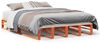 vidaXL Massivholzbett ohne Matratze Wachsbraun 120x200 cm Kiefernholz 850841 Bild 2