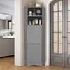 IDEASY Eckschrank Badmöbel,Dreieckiger Schrank, mit zwei Ablagefächern, (offenes Fach mit verstellbarem Einlegeboden, 36.5 x 36.5 x 155 cm) wasserdicht und feuchtigkeitsbeständig, einfach zu montieren Bild 5