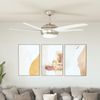 vidaXL Dekorativer Deckenventilator mit Leuchtmittel 128 cm Weiß 50538 Bild 1
