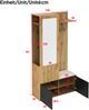 Merax Kleiderschrank-Set umfasst 5 Kleiderhaken, einen Spiegel, einen Schuhschrank, ein oberes Regal mit verborgenem Bereich zum Aufhängen und eine Garderobenbank für den Flur Bild 4