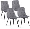 oyajia Esszimmerstuhl 4er Set Esszimmerstuhl Küchenstuhl, Metall Beine, Samt Polsterstuhl (4 St), Retro-Design, elegant bequemer Schalenstuhl Bild 5