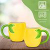 matches21 HOME & HOBBY Tasse Kaffeetassen Zitrone, 3er Set Teetasse mit Henkel, 3-tlg, Porzellan, Gelbe 3D Frucht Kaffeebecher 360 ml Bild 3