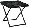 Outsunny Gartentisch Polyrattan Gartentisch klappbar Couchtisch (Couchtisch, 1-St, Beistelltisch), für Garten, Balkon, Schwarz Bild 2