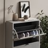 Schuhkipper Eliza Grau 60 x 130 cm mit 3 Klappschubladen Vicco Bild 4