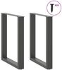 vidaXL Esstischbeine U-Form 2 Stk. Anthrazit 70x(72-73) cm Stahl 4013186 Bild 3