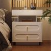 Flieks Nachttisch (2-St), Nachtschrank Nachtkommode 50*40*60cm mit LED-Beleuchtung, 2 Schubladen Bild 4