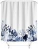 M&W DAS DESIGN Duschvorhang Shower curtains Anti schimmel Waschbar 180x200cm Blauweiß pflanzen Bild 2