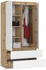 Raumhirsch Furniture Kleiderschrank Moderner Kleiderschrank - Zaubert Ordnung ins Schlafzimmer - Stauraum (viele Farbvarianten - Maße 180 - 90 - 50 cm) Stilvoller Schlafzimmerschrank, ideal für Jugendzimmer & Wohnzimmer Bild 3