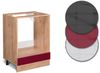 Herdumbauschrank R-Line Rot Hochglanz 60 cm , AP Eiche Vicco Bild 4
